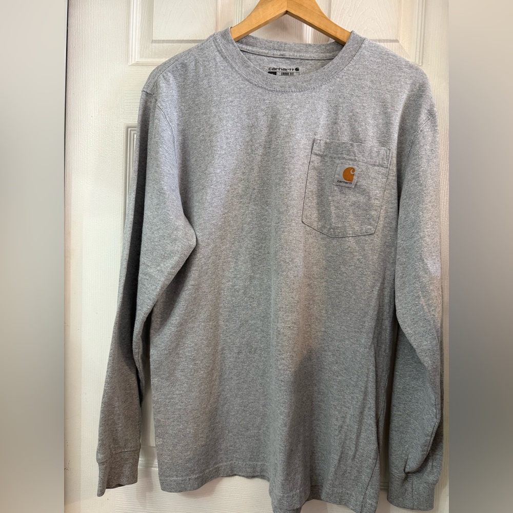 Carhartt Long Sleeve Cotton w Front Pocket Shirt size small